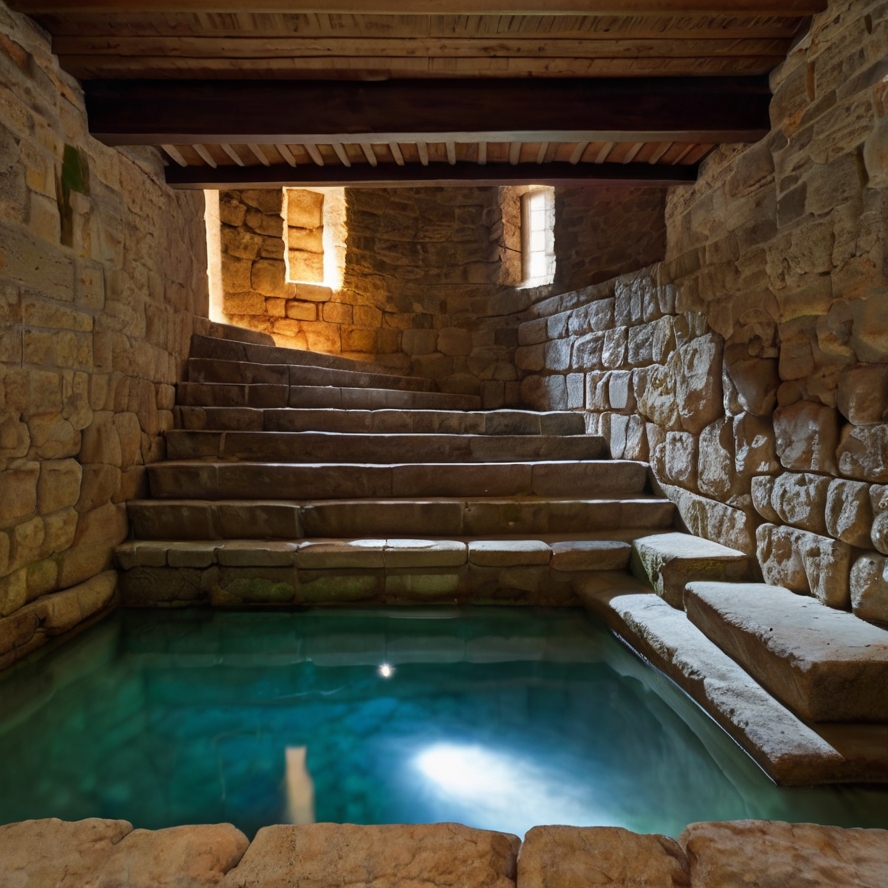 유대인 목욕탕 미크베를 형상화한 이미지