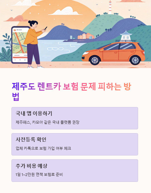 제주도 렌트카 보험 문제 피하는 방법