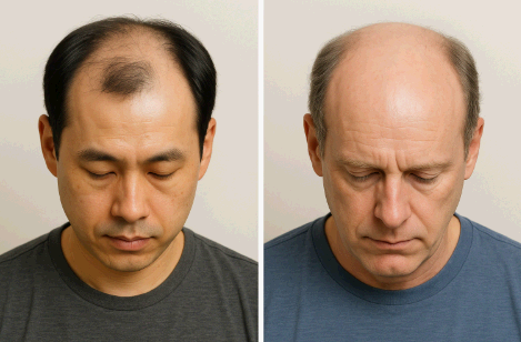 동양인과 서양인의 탈모 차이