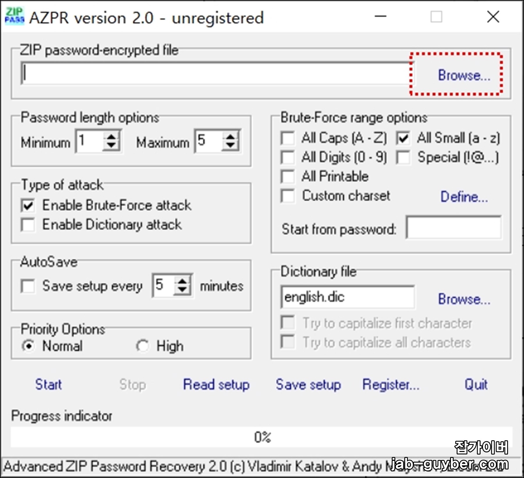 Advanced Zip Password Recovery