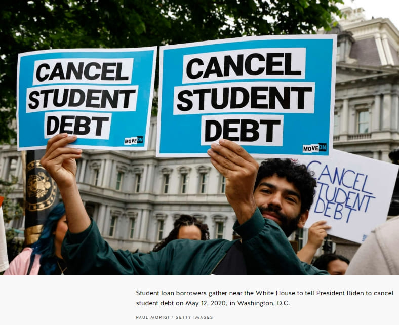 이제 있는 돈 펑펑 쓰겠다는 바이든...학자금도 탕감 추진 Biden&rsquo;s Student Debt Relief Program Is Now in the Hands of the Supreme Court