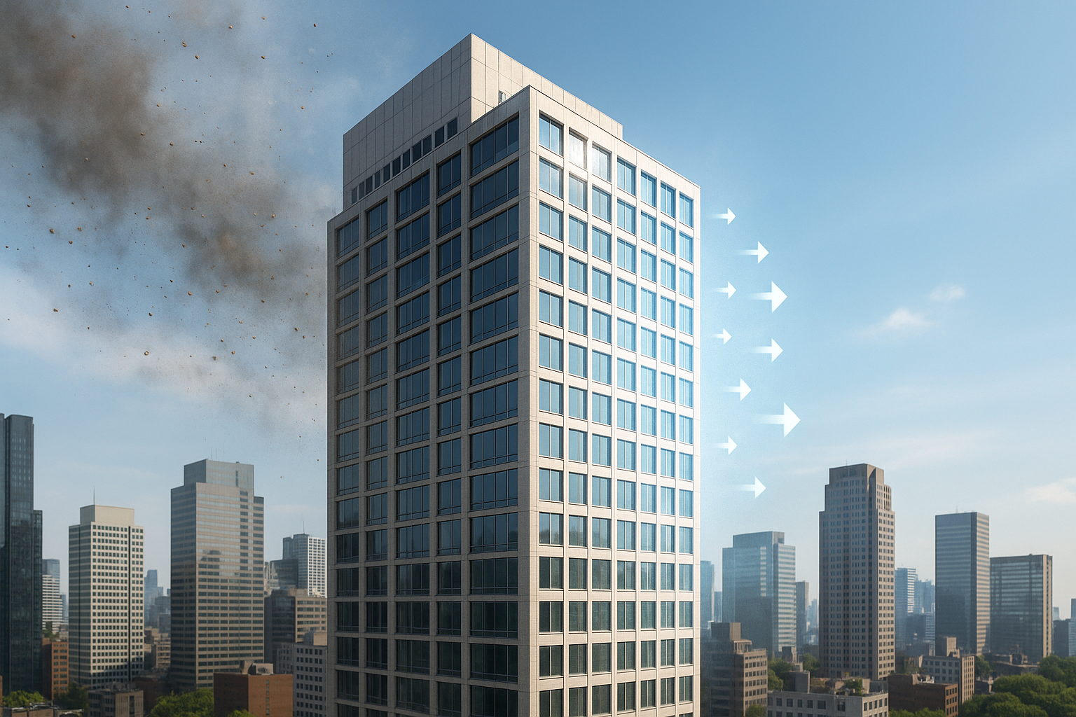 도시건물 공기정화(Ai생성이미지)