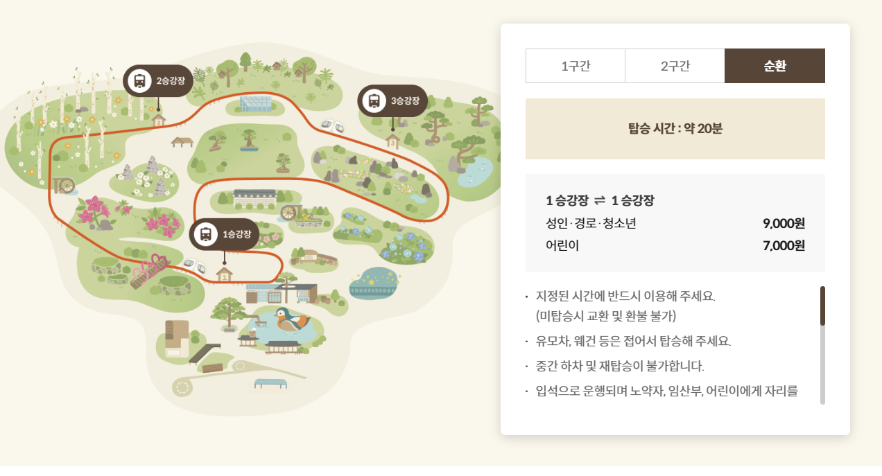 화담숲 모노레일 예매