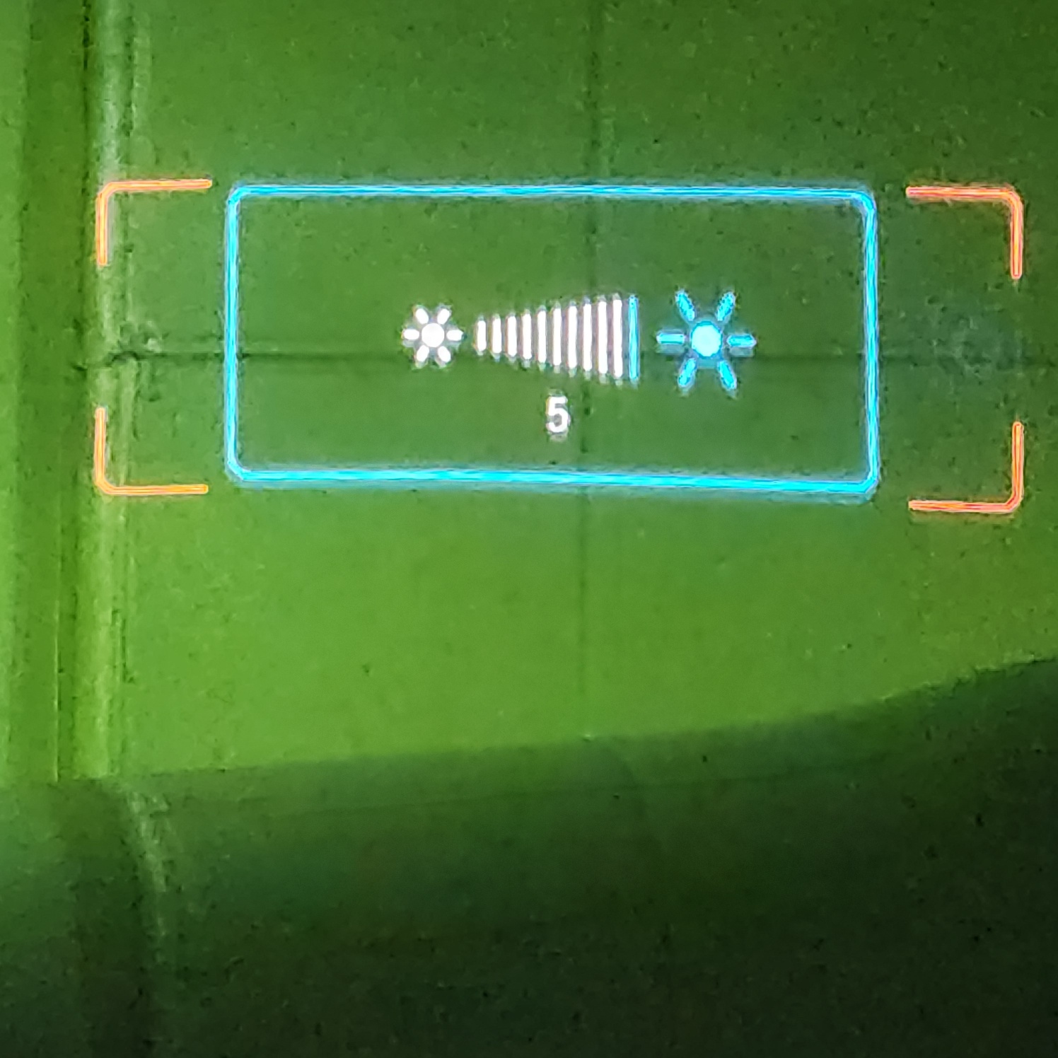 헤드업디스플레이 밝기 강도 조절완료