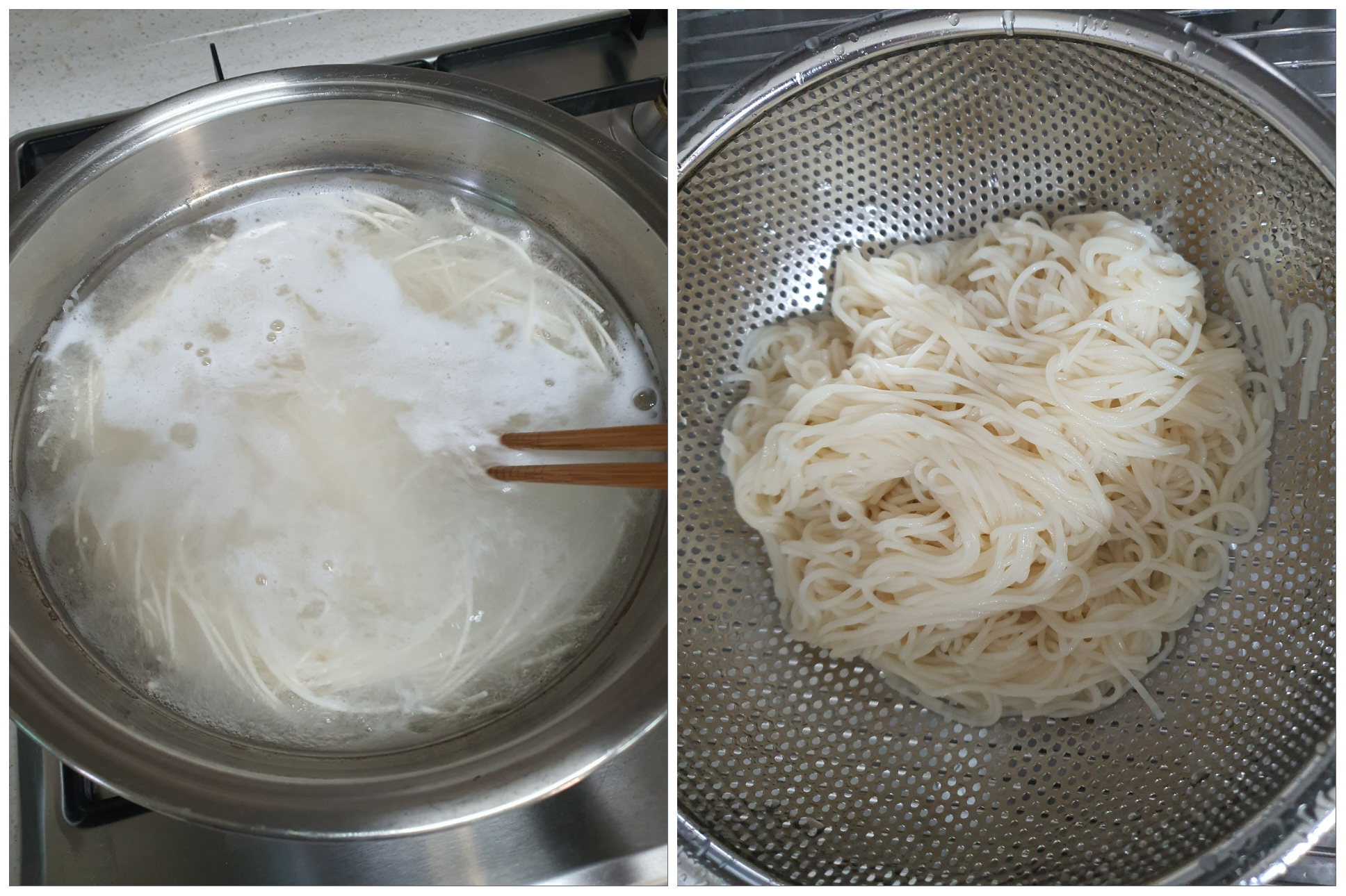 콩국수는-소면보다-중면이-좋습니다.