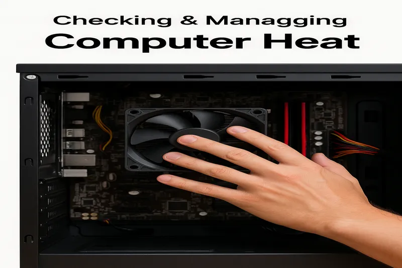 컴퓨터 내부 온도를 점검하는 사용자