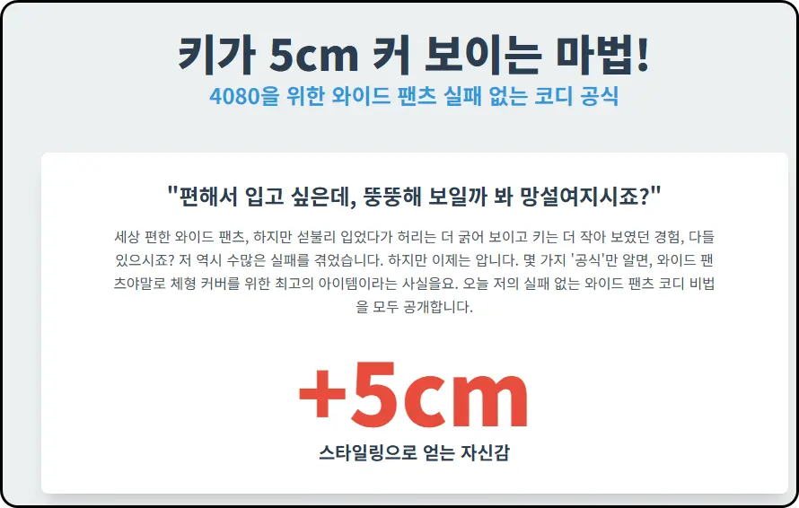 와이드 팬츠 실패 없는 코디 공식