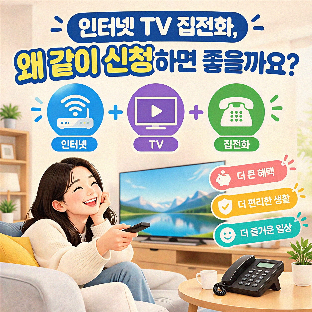 인터넷 TV 집전화 한 번에 신청 알아보기