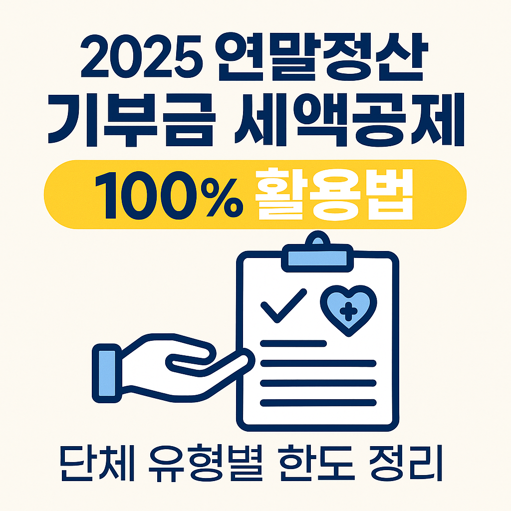 2025 연말정산 기부금 세액공제 100% 활용법 &mdash; 단체 유형별 한도 정리