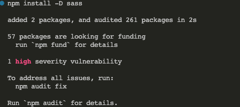 sass(scss) 설치