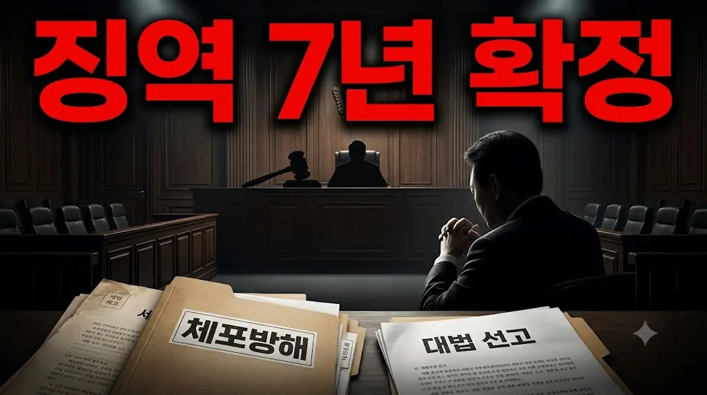윤석열 징역 7년 확정 대법 체포방해 사건 선고 재판소원 예고 섬네일