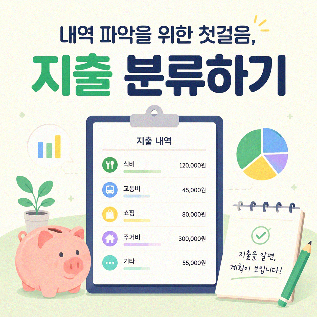 내 생활비, 그래프로 어떻게 보일까