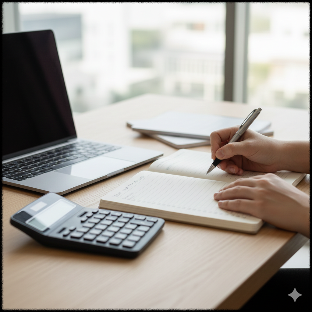 연말정산 준비 체크리스트를 정리하는 장면