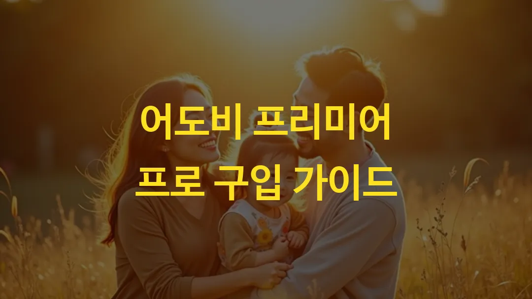 어도비 프리미어 프로 구입 가이드