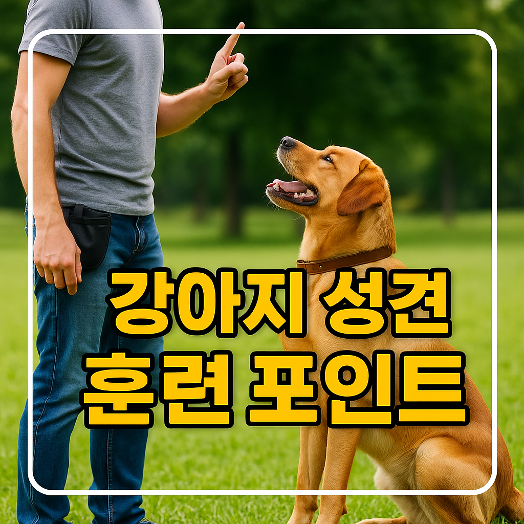 강아지 성견 훈련 포인트
