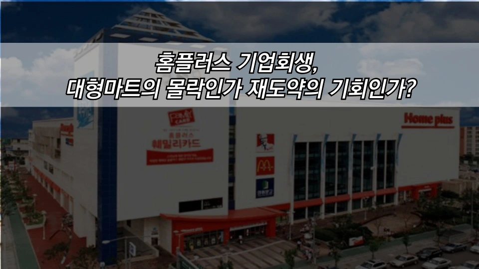 홈플러스 기업회생, 대형마트의 몰락인가 재도약의 기회인가?
