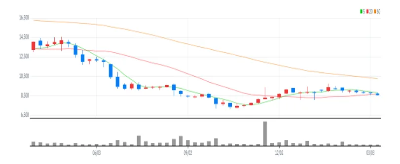 코스맥스비티아이 주봉
