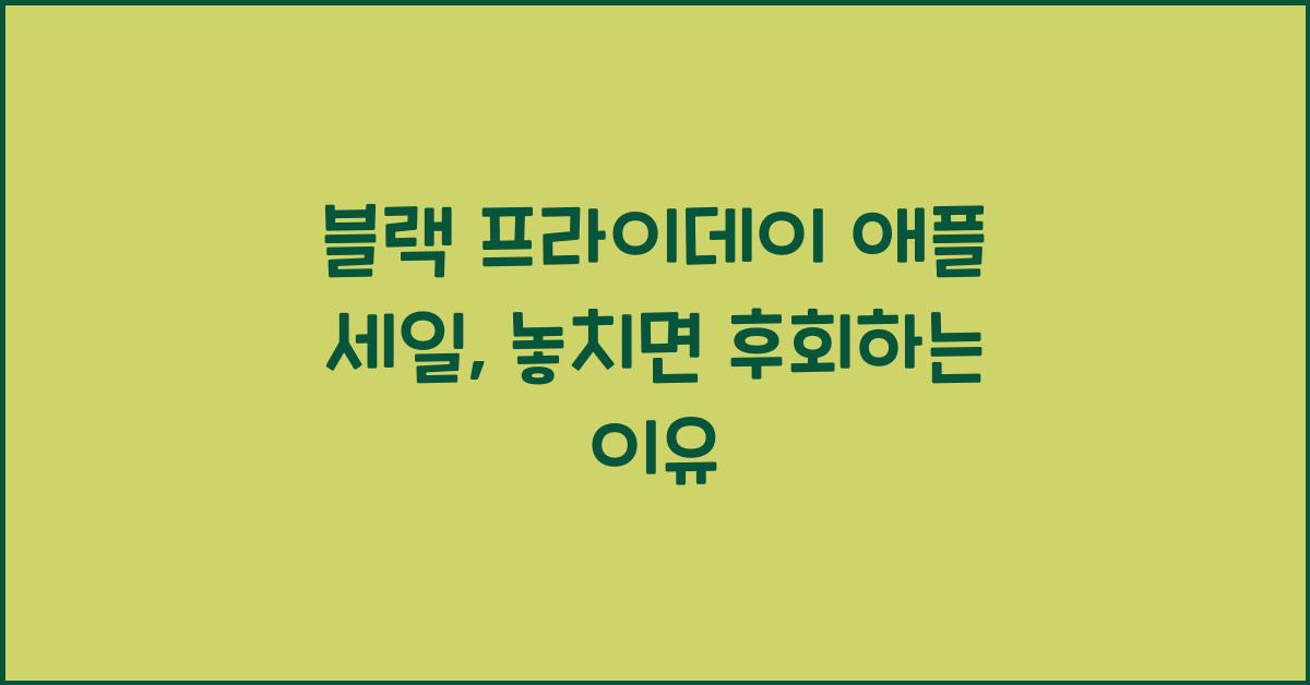 블랙 프라이데이 애플
