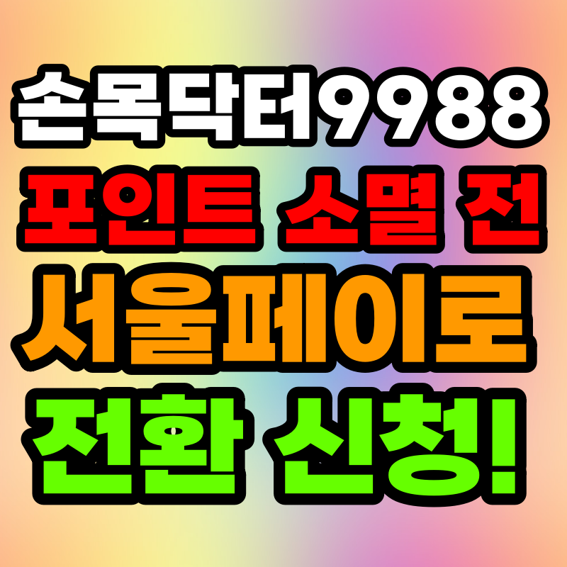손목닥터 서울페이 전환하기 걸어서 돈벌기