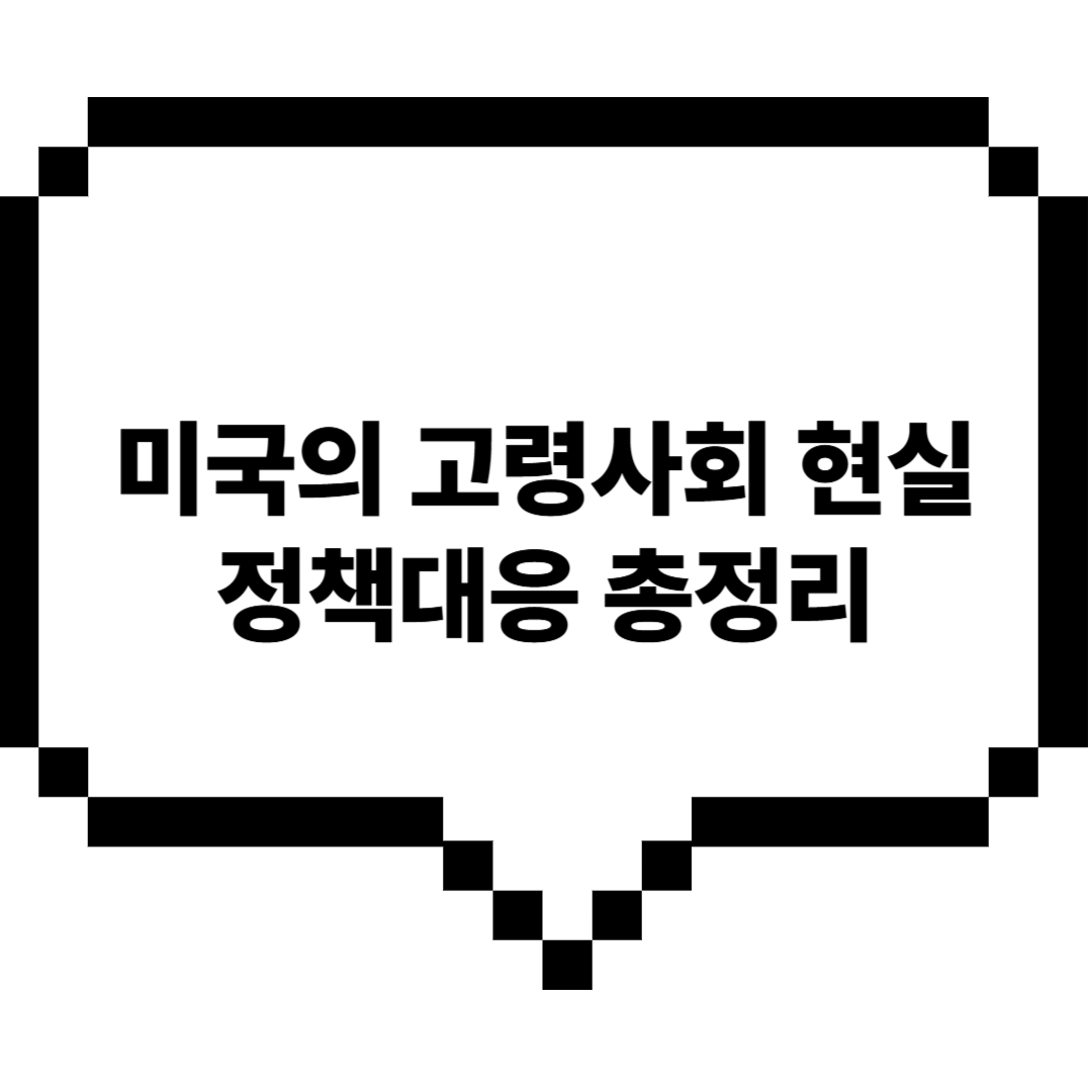 미국의고령사회현실정책대응총정리