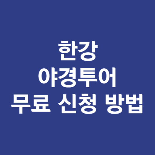 한강야경투어