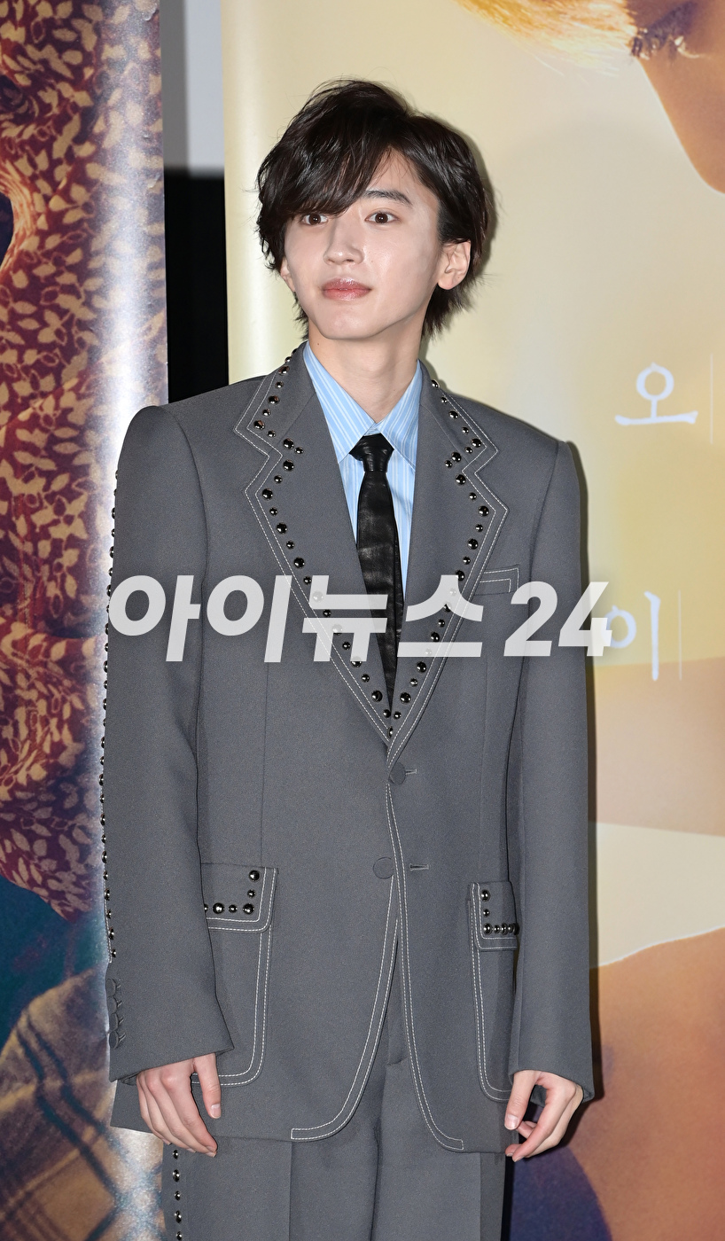 일본 배우 미치에다 슌스케가 24일 오전 서울 CGV 용산아이파크몰에서 열린 영화 '오늘 밤, 세계에서 이 사랑이 사라진다 해도' 흥행 감사 내한 기자회견에 참석하고 있다. [사진=정소희 기자]