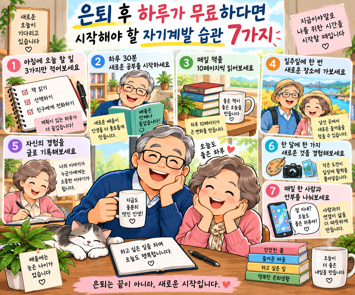 은퇴 후 행복한 하루 습관 7가지