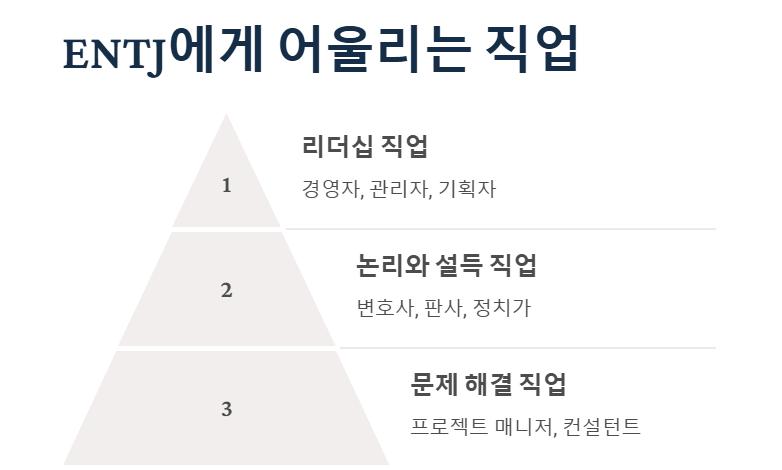 ENTJ 어울리는 직업