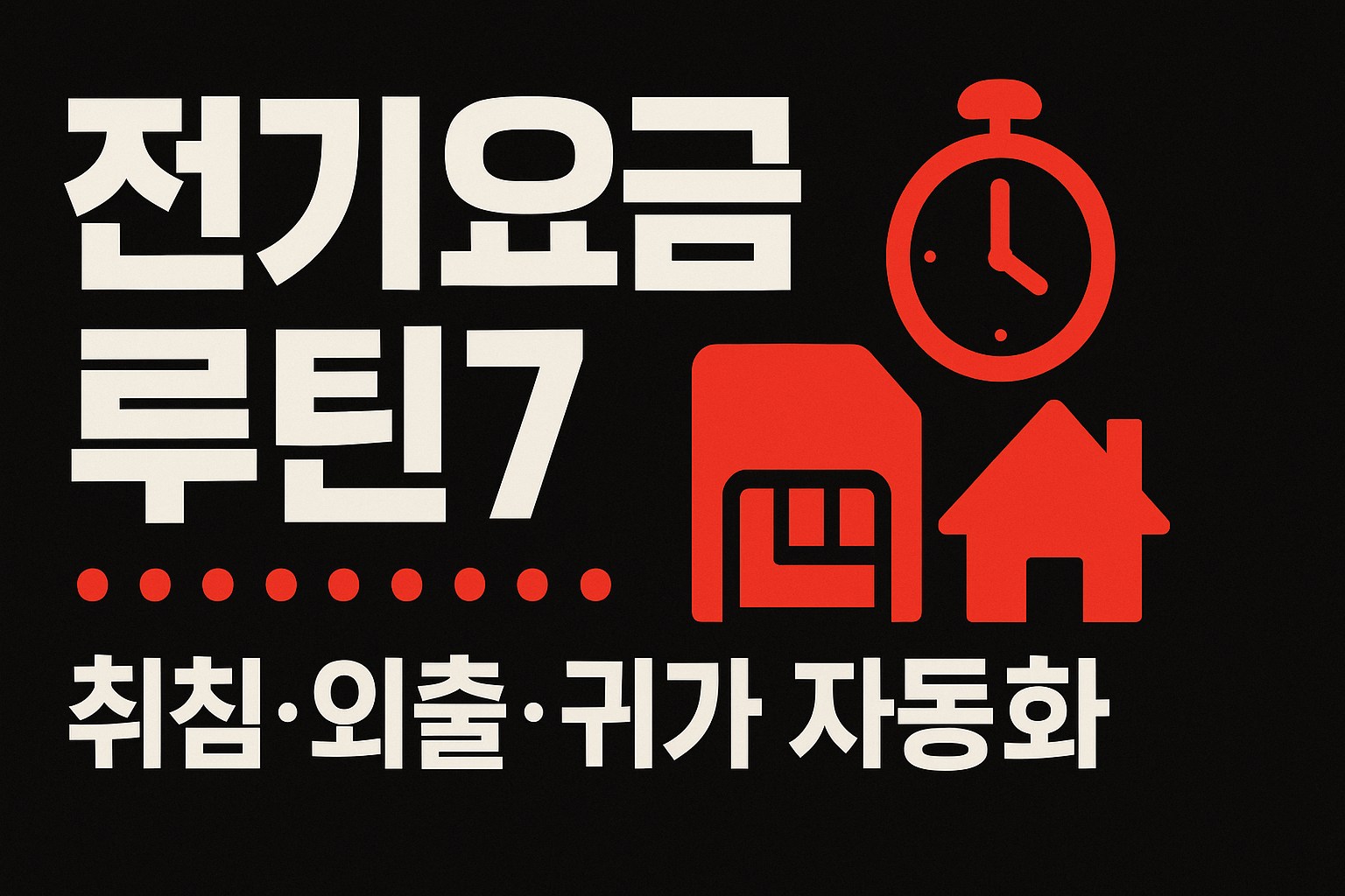 스마트 플러그 주/야 전기요금 루틴 7가지: 취침&middot;외출&middot;귀가