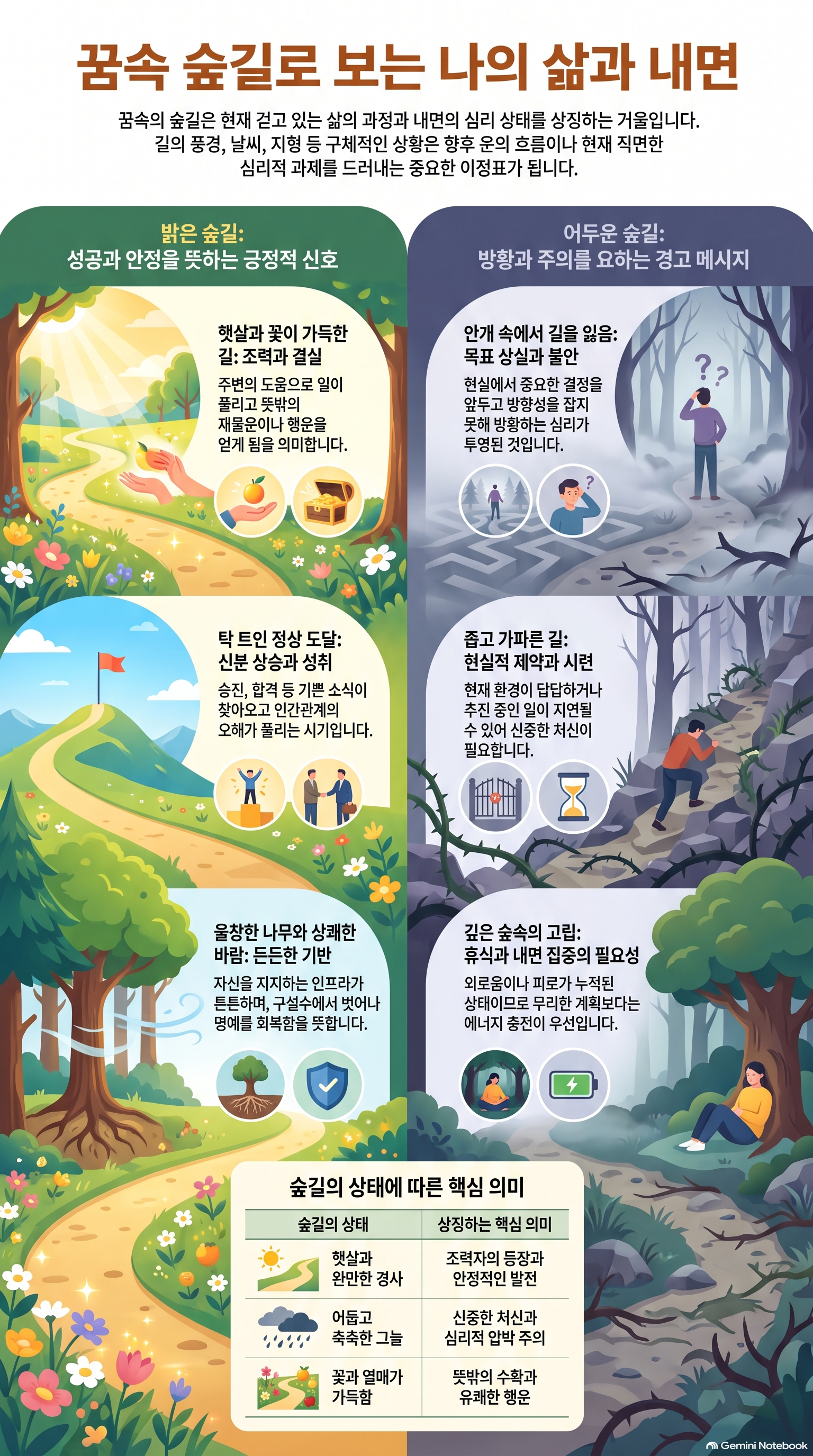 숲길을 걷는 꿈