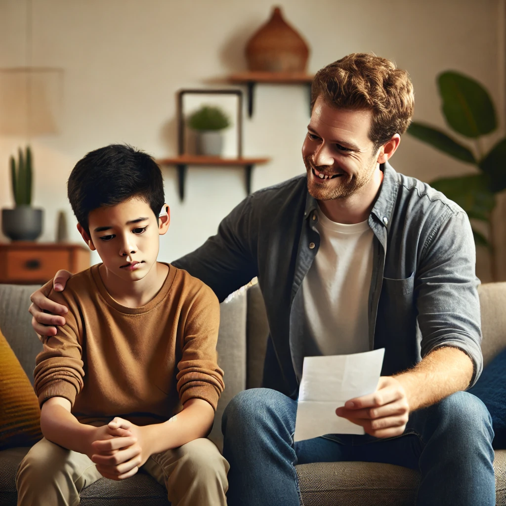 실패 후 아들을 위로하는 아버지