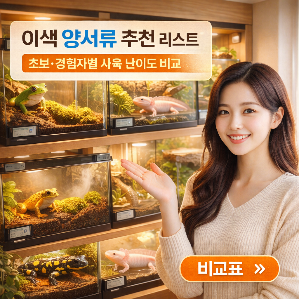 이색 양서류 추천 리스트 26년 기준 | 초보·경험자별 사육 난이도 비교
