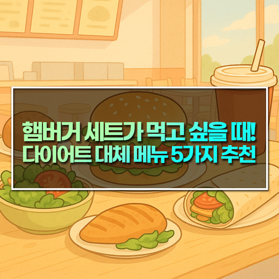 햄버거 세트가 먹고 싶을 때! - 다이어트 대체 메뉴 5가지 추천