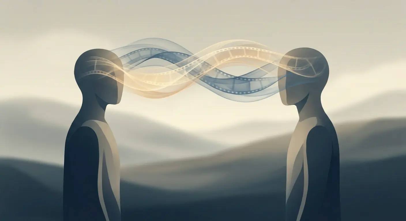 A symbolic illustration of memory continuity and identity