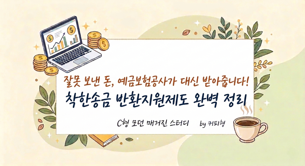 착한송금 반환지원제도 설명 커피형 블로그 썸네일 이미지