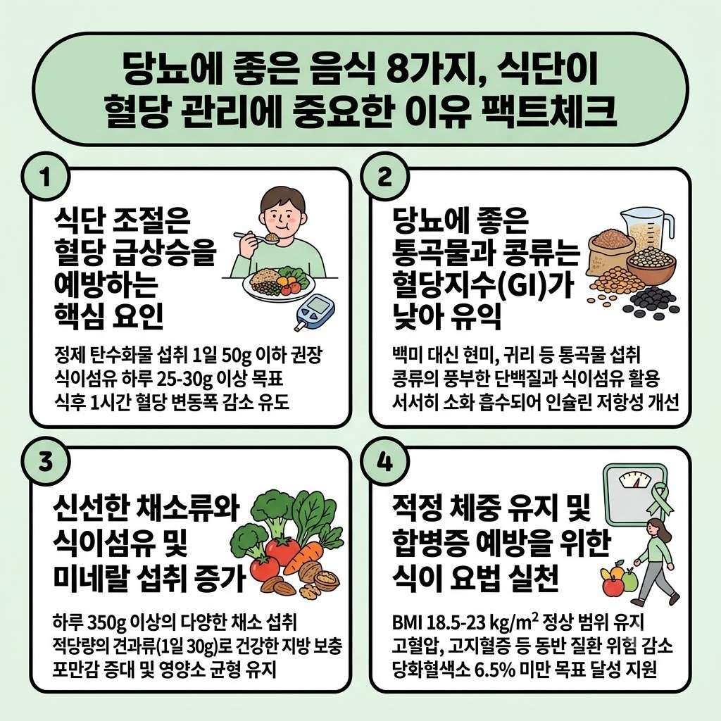 당뇨에 좋은 음식 8가지, 식단이 혈당 관리에 중요한 이유