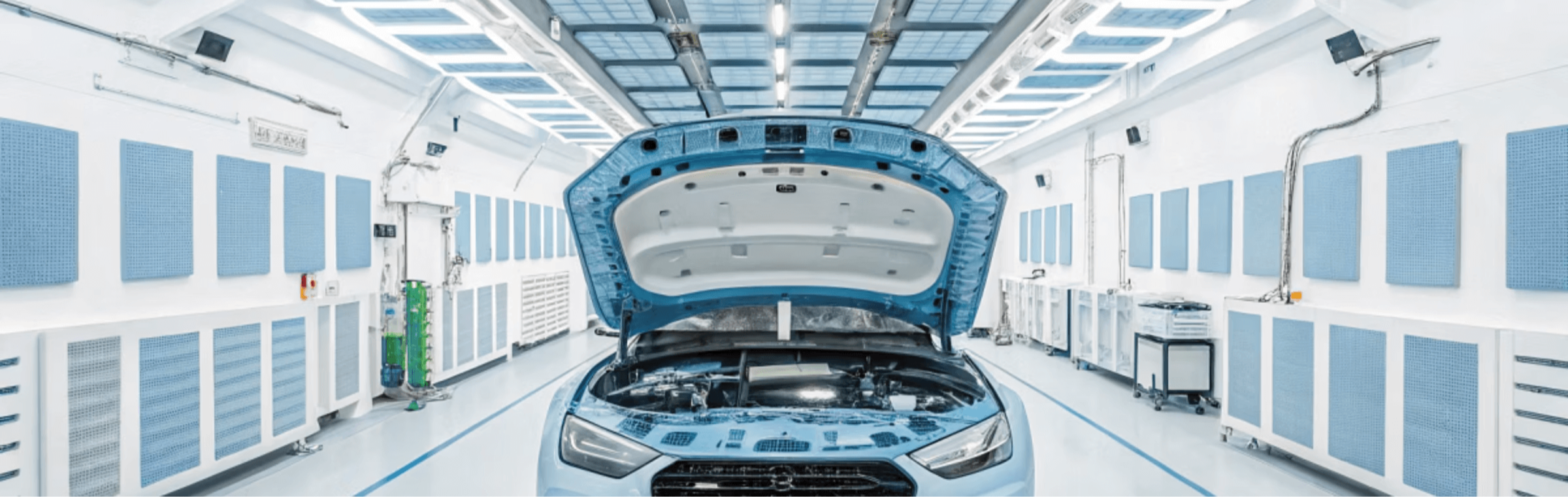 소음 줄이기 엔진과 배기 관리를 위한 자동차 이미지