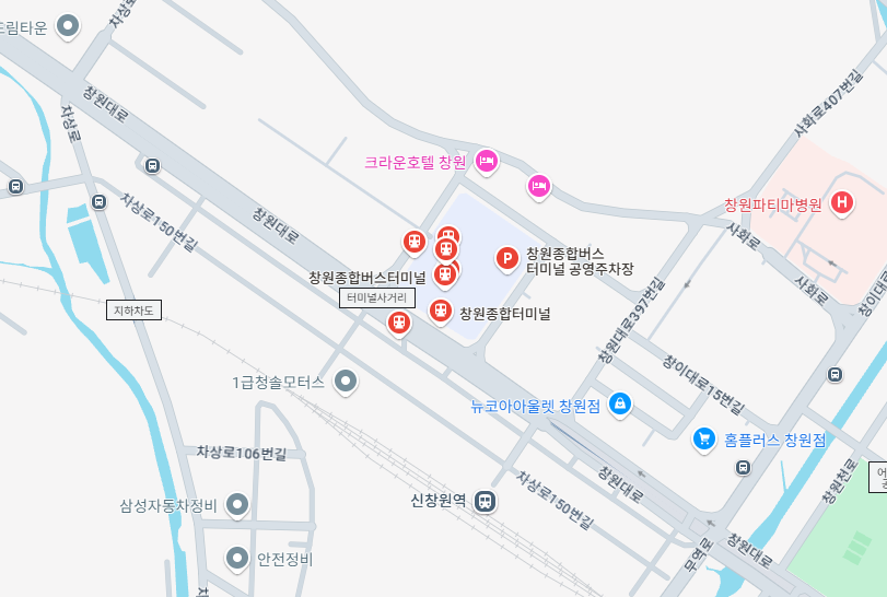 창원종합버스터미널 시간표조회, 예매