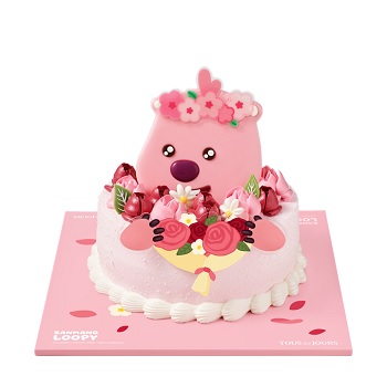 잔망루피 꽃다발 케이크