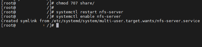 chmod 707 share