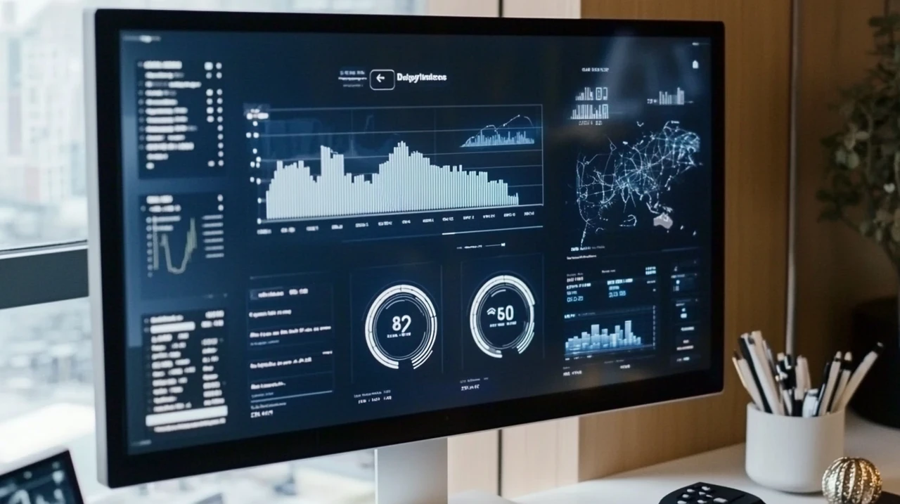 AI 로보어드바이저가 자동으로 연금 ETF 자산배분과 리밸런싱을 관리하는 대시보드, 인공지능투자, 자동포트폴리오, 연금관리, 스마트 투자, 기술금융이 결합된 설명