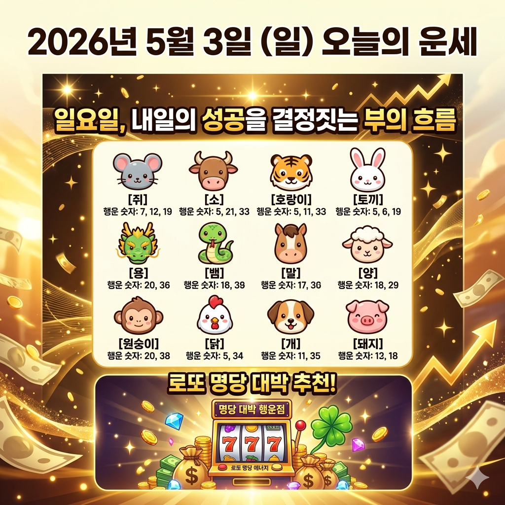 5월3일 오늘의 운세