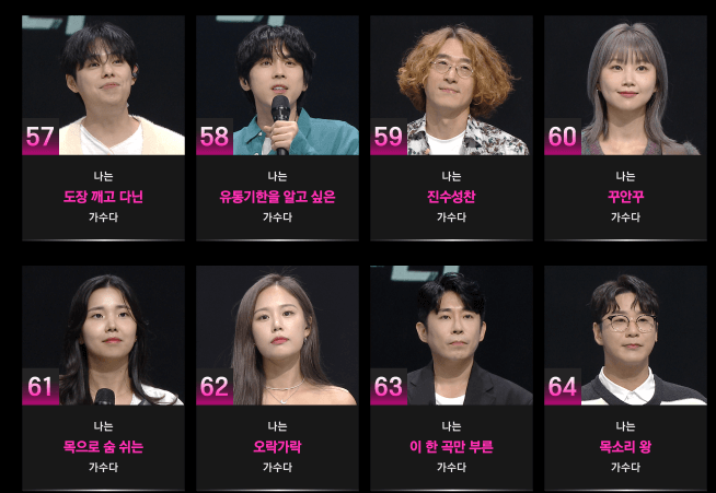 싱어게인3 출연진