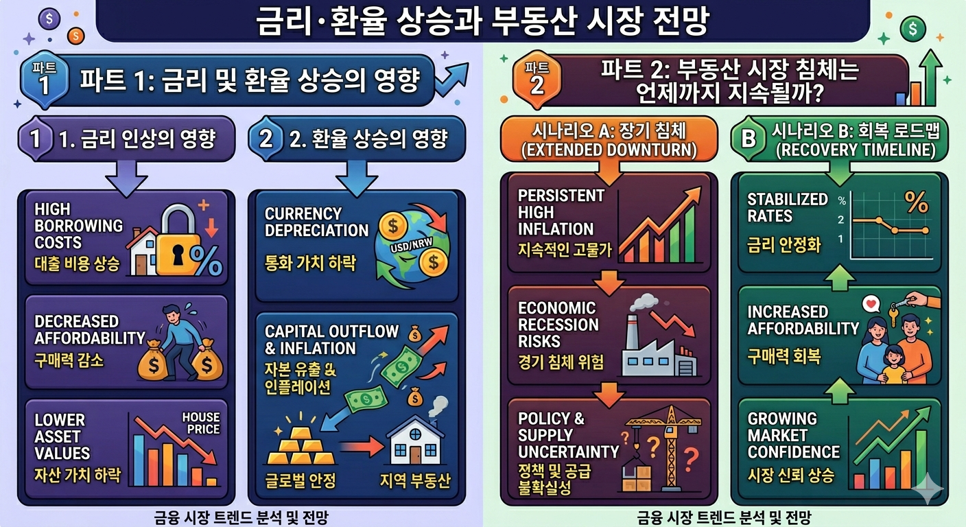 1,500원 환율&middot;금리 상승 : 돈 줄 막힌 부동산 시장, 대출 규제(스트레스 DSR) 풀리는 시점은 언제?