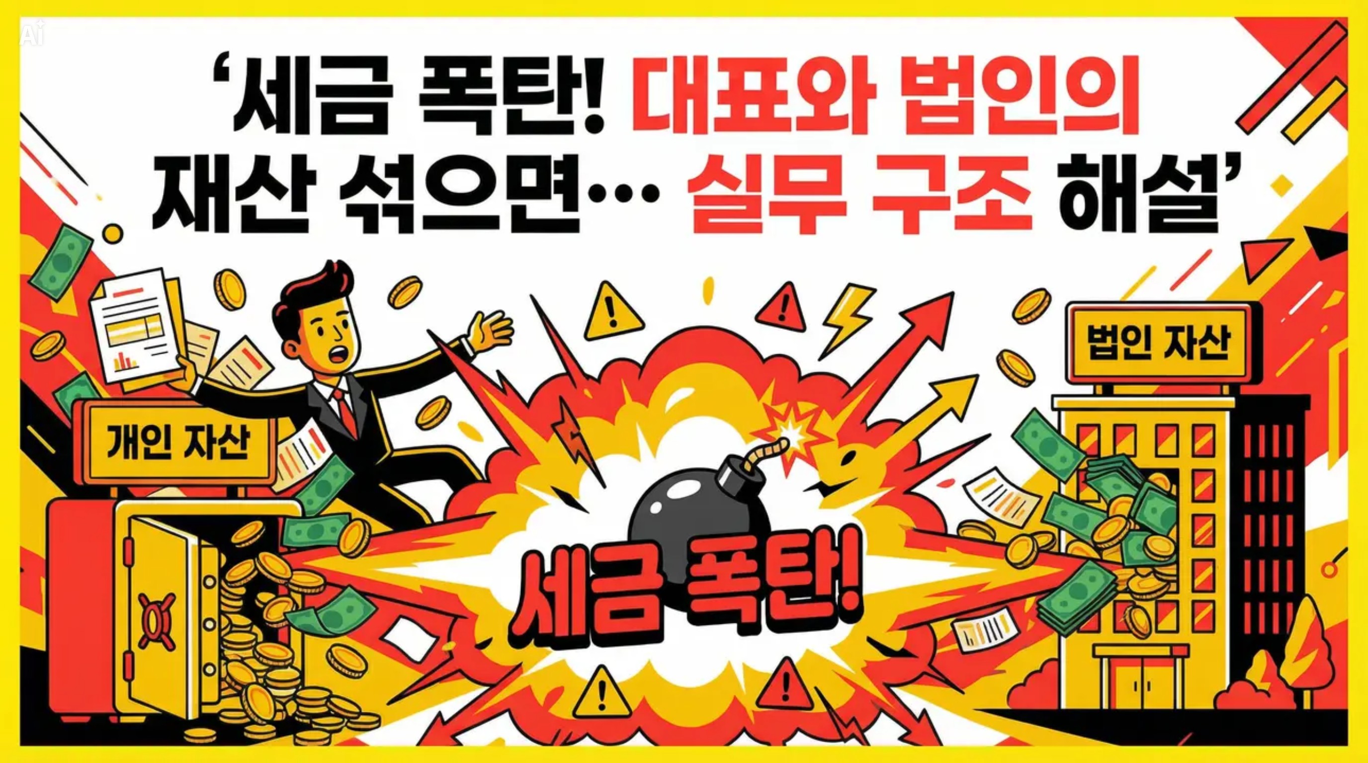 대표 개인 재산과 법인 자산을 섞으면 생기는 세금 폭탄된다는 사실— 실무에서 실제 터지는 구조 완전 해설