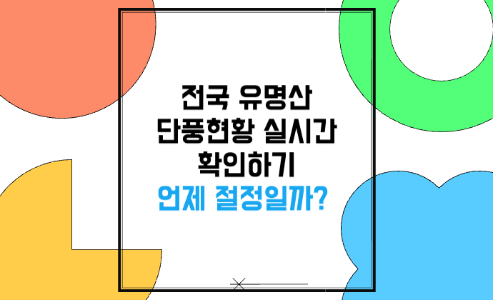 전국 유명산 단풍현황 실시간 확인하기 언제 절정일까? 2025 설악산 단풍 시작