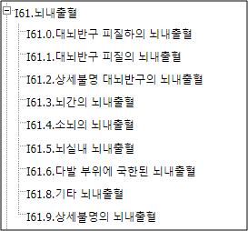 뇌내출혈-세부분류코드