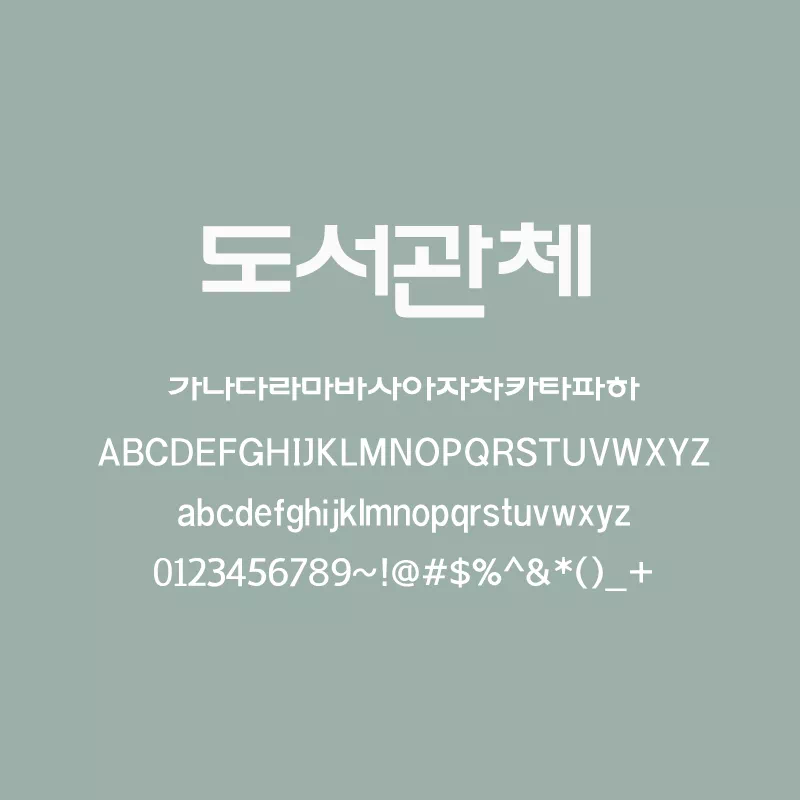 국립중앙도서관체_폰트