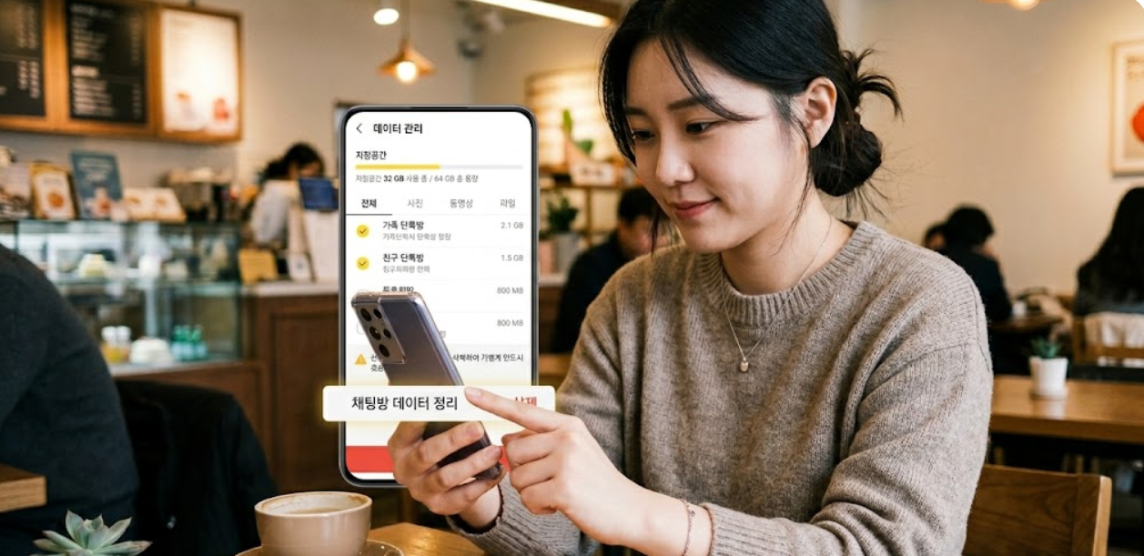 카카오톡 사진, 문자, 파일이 많아질 때 휴대폰을 가볍게 정리하는 방법