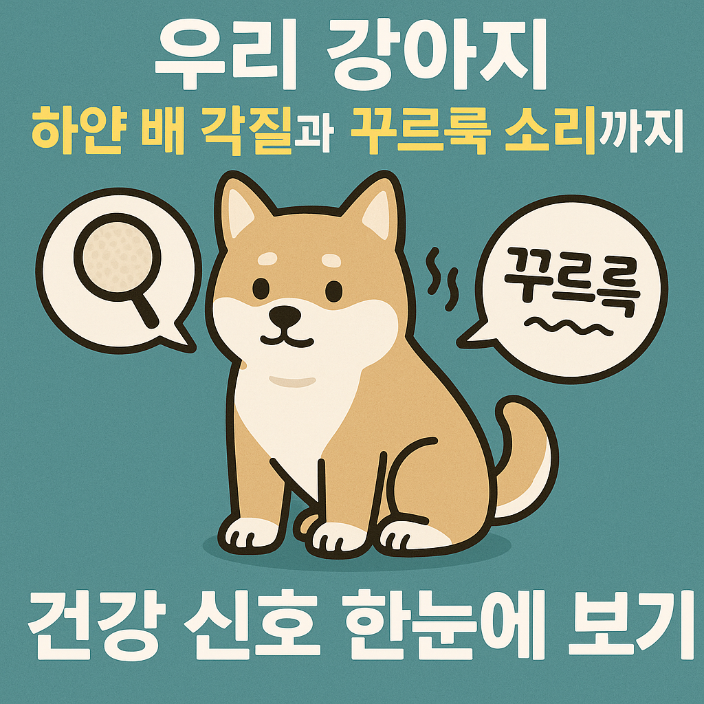 우리 강아지 하얀 배 각질과 꾸르륵 소리까지 건강 신호 한눈에 보기